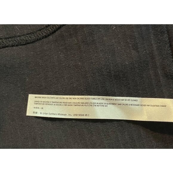 FREE PEOPLE Women Ribbed Snap Down Midi Dress Black MEDIUM Bamboo Viscose Cotton - Picture 12 of 12